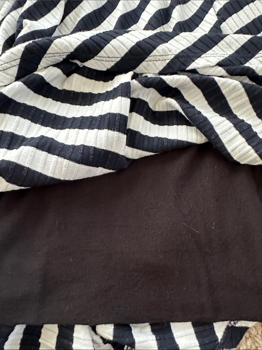 Bailey 44 Black & White Striped Wrap Dress - Picture 8 of 9